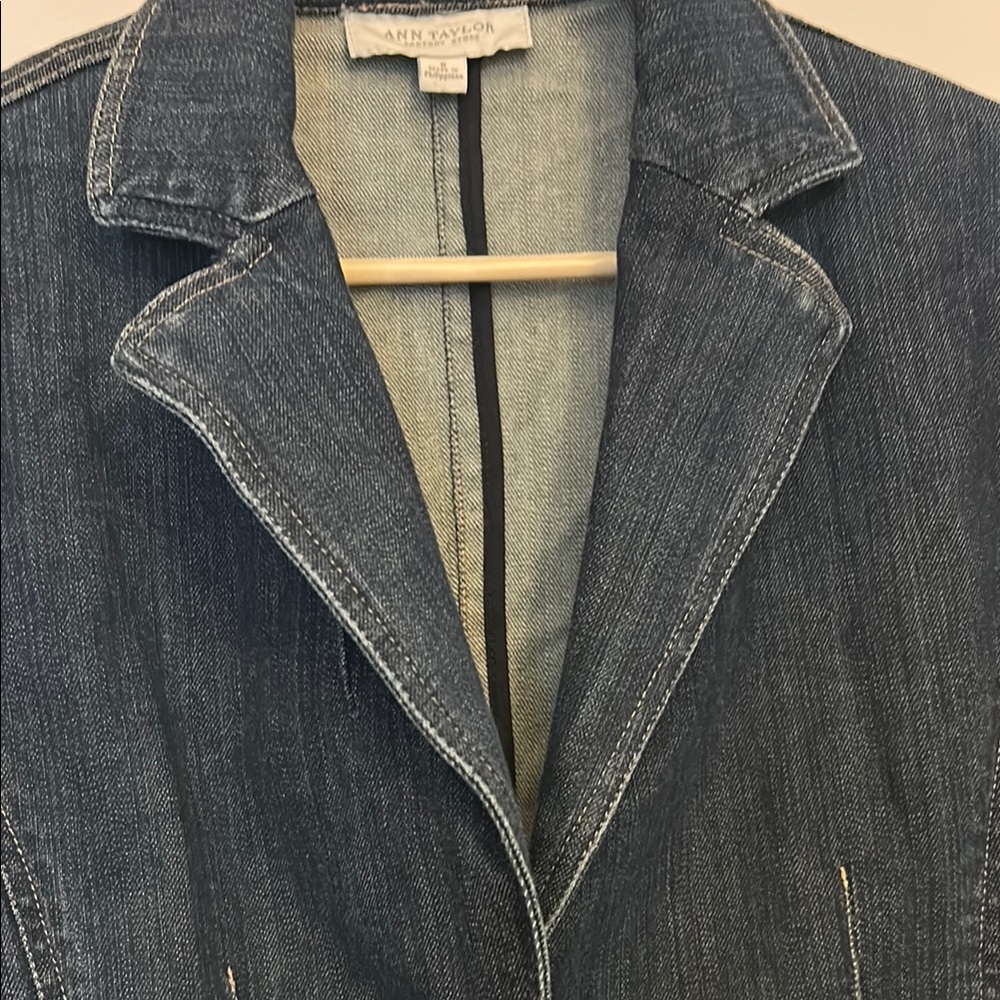 Women's Black Denim Jacket - Picture 6 of 8